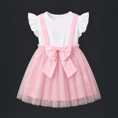 Pink Baby Dress with Bow - Chic, Adorable Girls Formal Wear
