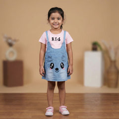 Cute Little Girls Denim Overalls with Paw Patrol Character