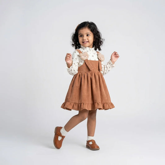 Adorable Baby Girl Dress - Chic Ruffled Design with Floral Embroidery - Perfect for Spring!