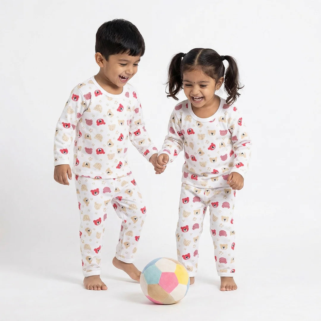 Adorable Baby Pajamas with Cartoon Character Print