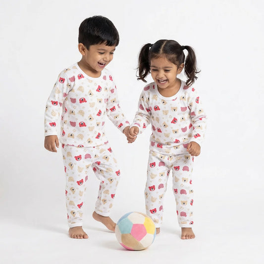 Adorable Baby Pajamas with Cartoon Character Print