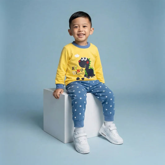 Baby Boy Dinosaurs Sweater and Pajamas Set - Super Soft Material for Comfortable Sleepwear