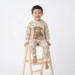 Children's Sleepwear Set with Fun Animal Pattern - Soft and Cozy - Unisex, Kids Pajamas Set.