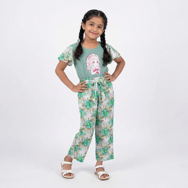 Floral Baby Onesie - Girls One Piece Jumpsuit, Baby Romper with Flower Design, Babies Clothing, Toddler Outfit