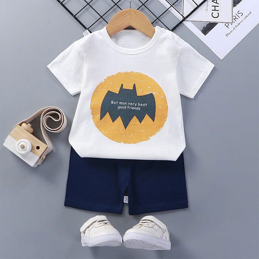 Adorable Batman Baby Clothes - Blue Shorts with White Logo