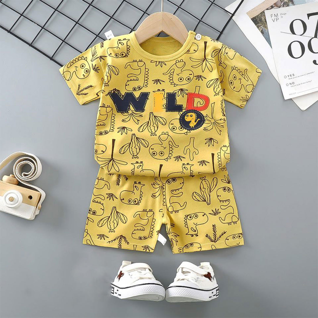 Kids' Summer Wild Jungle Print Sleeperall Outfit | Fun & Fashionable Baby Clothes