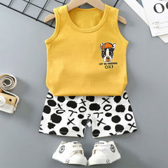 Toddler's Fashionable -Piece Outfit with Tank Top & Shorts