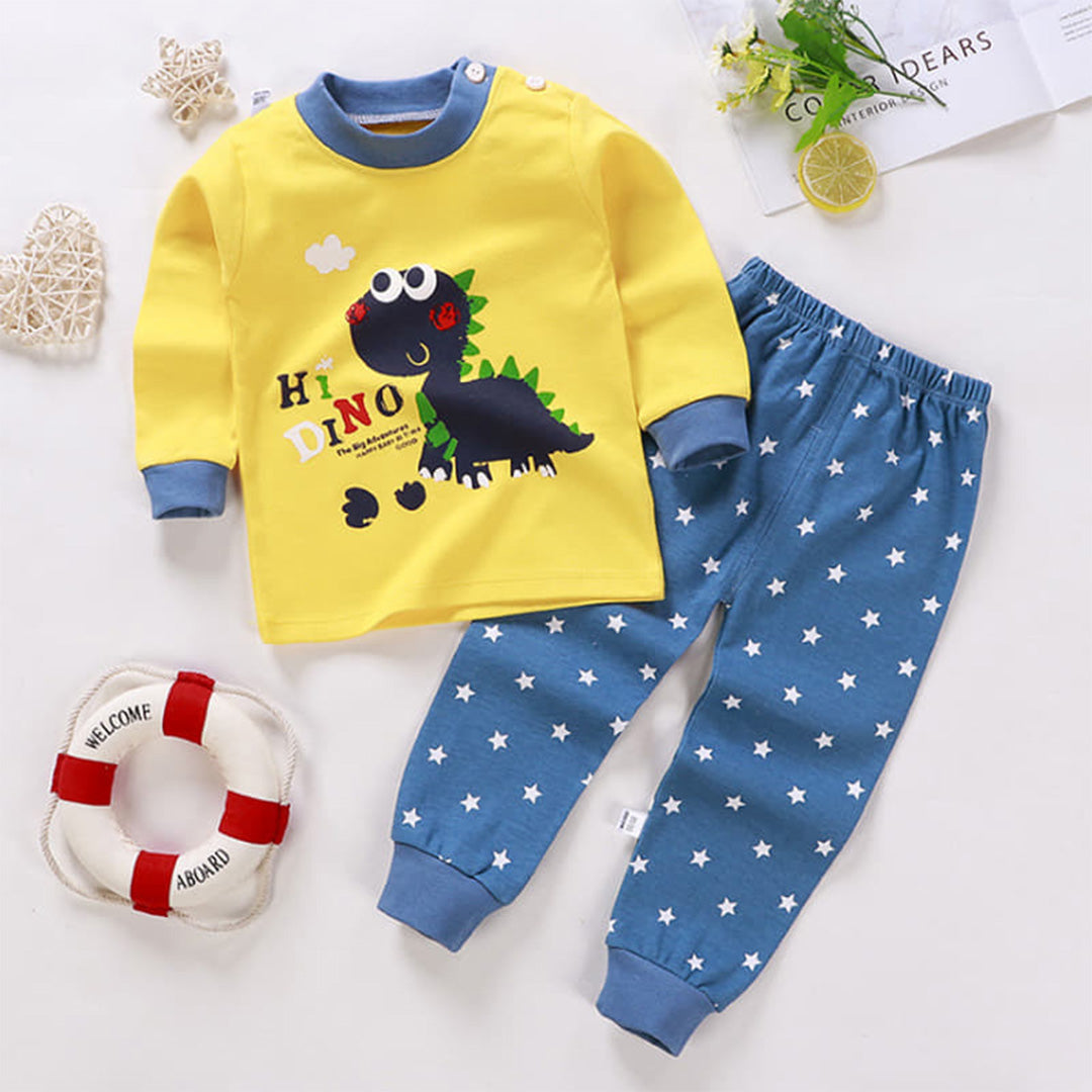 Baby Boy Dinosaurs Sweater and Pajamas Set - Super Soft Material for Comfortable Sleepwear
