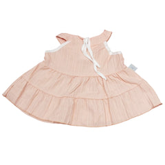 Peach Ruffled Romper with Flower Applique - Adorable Toddler Outfit