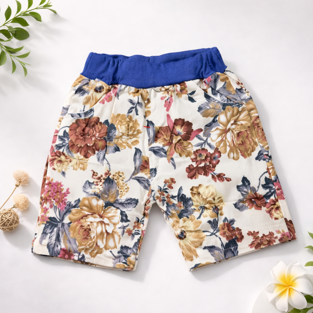 Cute Baby Boy Shorts with Print & Black Duck