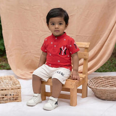 Red New York Yankees Toddler Polo Shirt