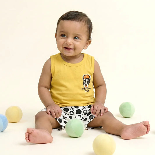 Toddler's Fashionable -Piece Outfit with Tank Top & Shorts
