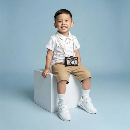 Trendy Kids' Summer Outfit Set - Adorable Matching Outfit with Polo Shirt & Shorts