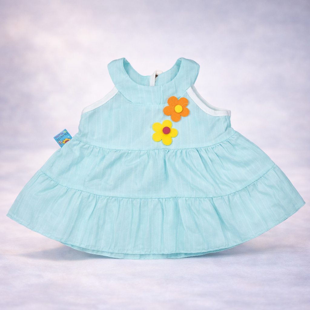 Ruffled Romper with Flower Applique - Adorable Toddler Outfit