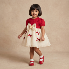 Cute Red Cross Dress | Baby Girl's Special Occasion