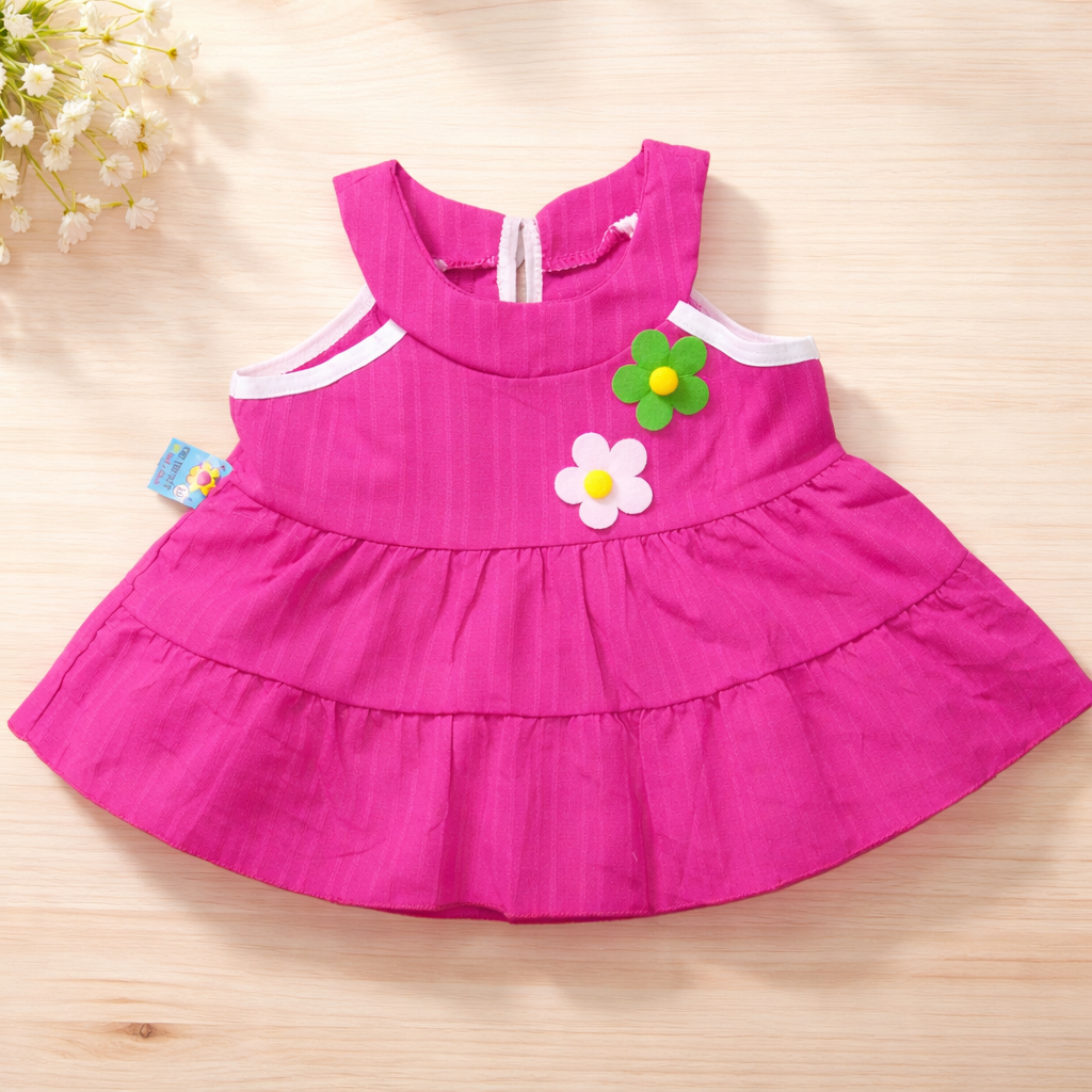 Ruffled Romper with Flower Applique - Adorable Toddler Outfit