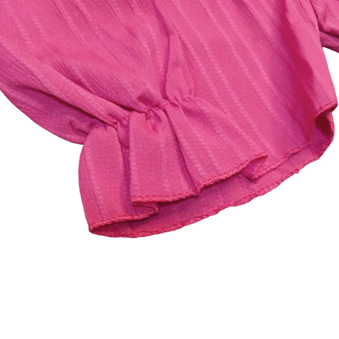 Ruffled Romper with Flower Applique - Adorable Toddler Outfit